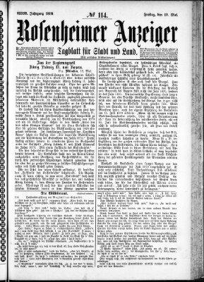Rosenheimer Anzeiger Freitag 19. Mai 1899