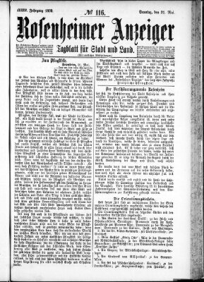 Rosenheimer Anzeiger Sonntag 21. Mai 1899