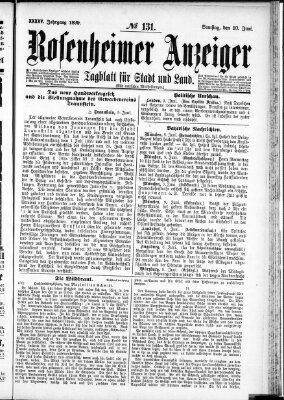 Rosenheimer Anzeiger Samstag 10. Juni 1899