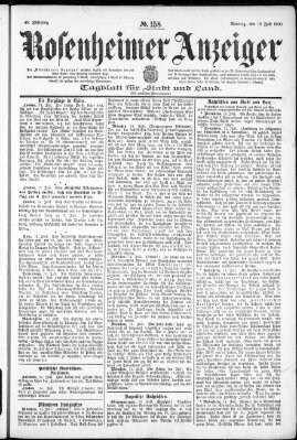 Rosenheimer Anzeiger Sonntag 15. Juli 1900