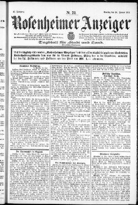 Rosenheimer Anzeiger Samstag 26. Januar 1901