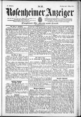 Rosenheimer Anzeiger Dienstag 5. März 1901