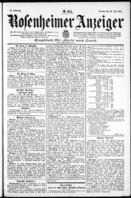 Rosenheimer Anzeiger Sonntag 21. Juli 1901