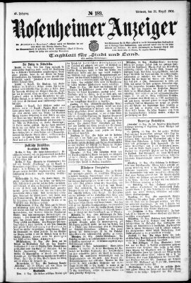 Rosenheimer Anzeiger Mittwoch 21. August 1901