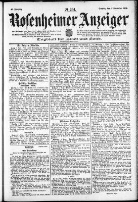 Rosenheimer Anzeiger Samstag 7. September 1901