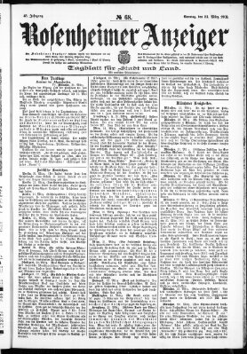 Rosenheimer Anzeiger Sonntag 23. März 1902