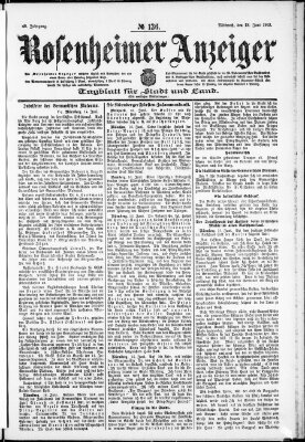 Rosenheimer Anzeiger Mittwoch 18. Juni 1902