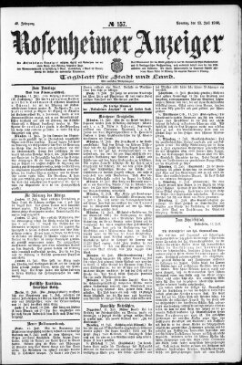 Rosenheimer Anzeiger Sonntag 13. Juli 1902