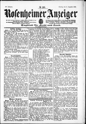 Rosenheimer Anzeiger Sonntag 21. Dezember 1902