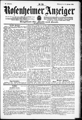 Rosenheimer Anzeiger Mittwoch 18. Februar 1903