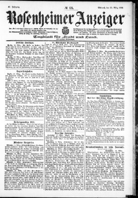 Rosenheimer Anzeiger Mittwoch 25. März 1903
