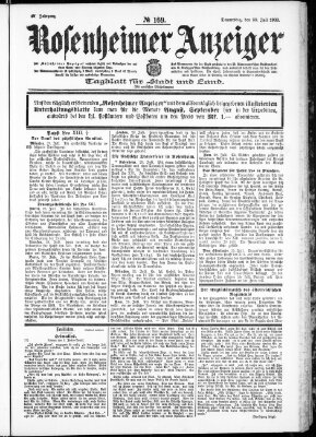 Rosenheimer Anzeiger Donnerstag 30. Juli 1903