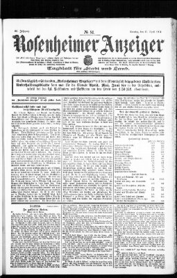 Rosenheimer Anzeiger Sonntag 10. April 1904