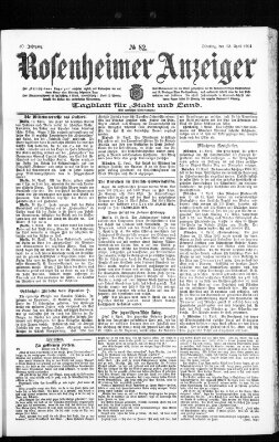 Rosenheimer Anzeiger Dienstag 12. April 1904