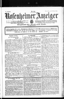 Rosenheimer Anzeiger Donnerstag 26. Mai 1904