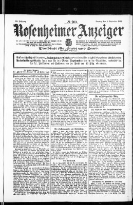 Rosenheimer Anzeiger Sonntag 4. September 1904