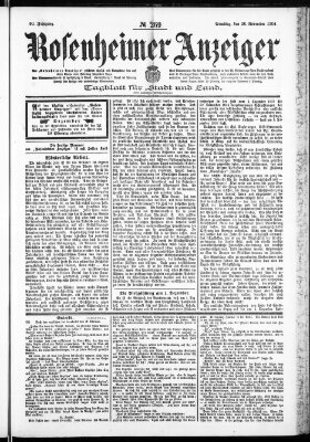 Rosenheimer Anzeiger Samstag 26. November 1904