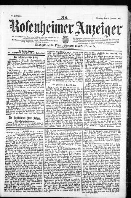 Rosenheimer Anzeiger Sonntag 8. Januar 1905