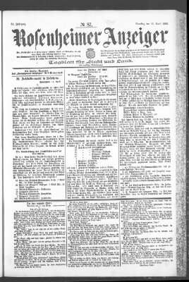 Rosenheimer Anzeiger Samstag 15. April 1905