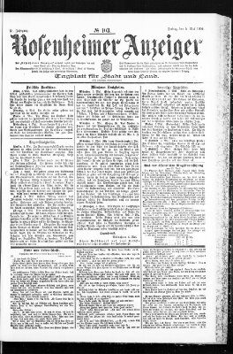 Rosenheimer Anzeiger Freitag 5. Mai 1905