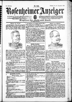 Rosenheimer Anzeiger Dienstag 19. September 1905