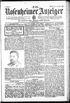 Rosenheimer Anzeiger Mittwoch 8. November 1905