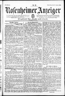 Rosenheimer Anzeiger Donnerstag 18. Januar 1906