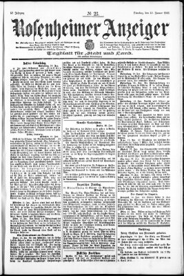 Rosenheimer Anzeiger Dienstag 30. Januar 1906