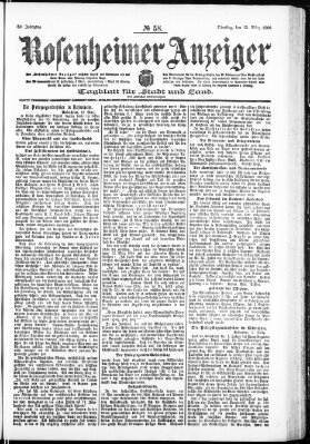Rosenheimer Anzeiger Dienstag 13. März 1906