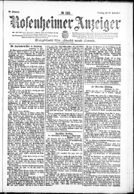 Rosenheimer Anzeiger Dienstag 26. Juni 1906