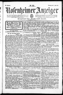 Rosenheimer Anzeiger Sonntag 8. Juli 1906