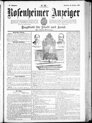 Rosenheimer Anzeiger Dienstag 26. Februar 1907