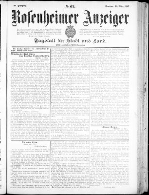 Rosenheimer Anzeiger Samstag 16. März 1907