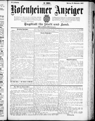 Rosenheimer Anzeiger Freitag 13. September 1907