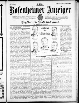Rosenheimer Anzeiger Dienstag 10. Dezember 1907