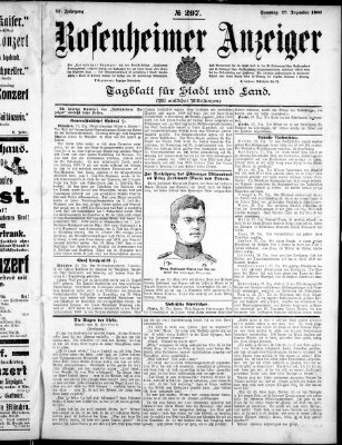 Rosenheimer Anzeiger Samstag 28. Dezember 1907