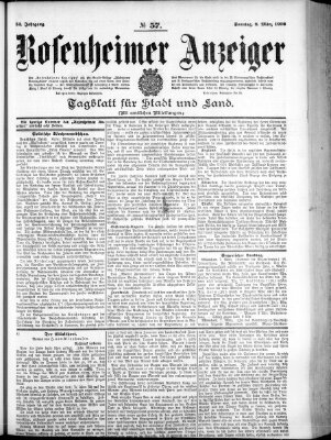 Rosenheimer Anzeiger Sonntag 8. März 1908