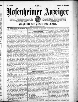 Rosenheimer Anzeiger Mittwoch 6. Mai 1908