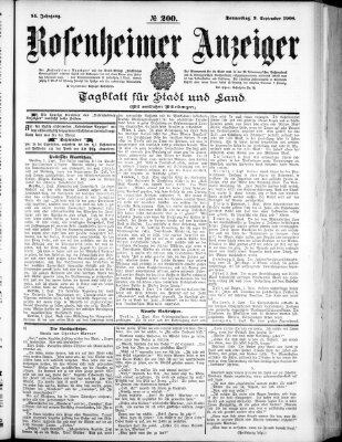 Rosenheimer Anzeiger Donnerstag 3. September 1908
