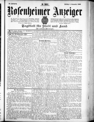 Rosenheimer Anzeiger Freitag 4. September 1908