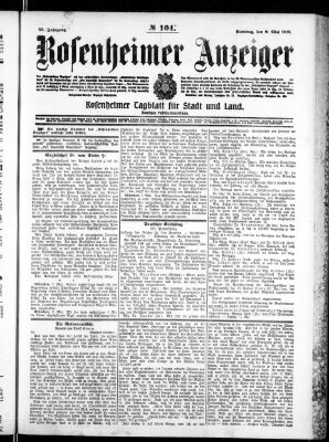Rosenheimer Anzeiger Samstag 8. Mai 1909