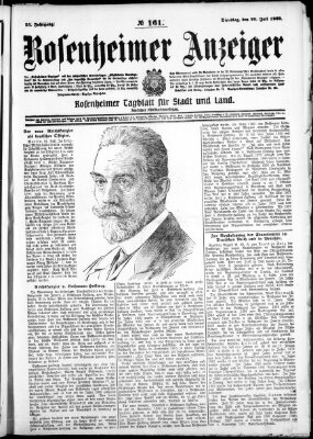 Rosenheimer Anzeiger Dienstag 20. Juli 1909