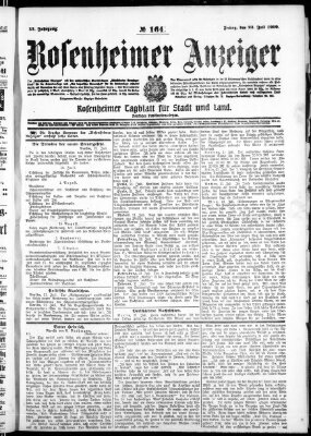 Rosenheimer Anzeiger Freitag 23. Juli 1909