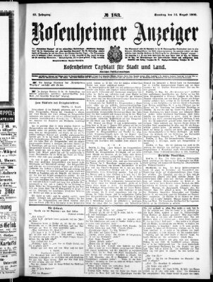 Rosenheimer Anzeiger Samstag 14. August 1909