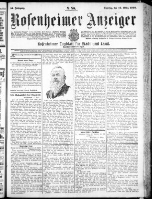 Rosenheimer Anzeiger Samstag 12. März 1910