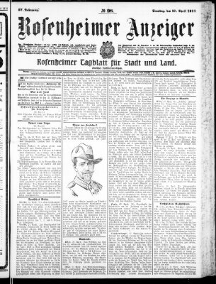 Rosenheimer Anzeiger Samstag 29. April 1911