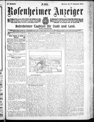 Rosenheimer Anzeiger Samstag 30. September 1911