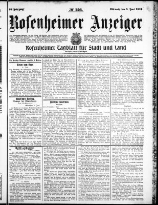 Rosenheimer Anzeiger Mittwoch 5. Juni 1912