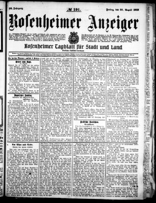 Rosenheimer Anzeiger Freitag 23. August 1912