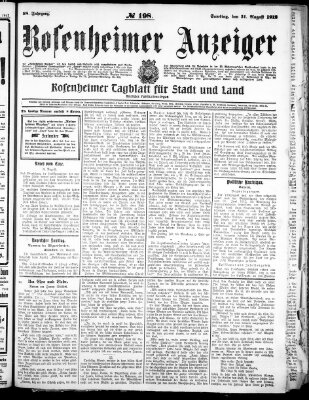 Rosenheimer Anzeiger Samstag 31. August 1912